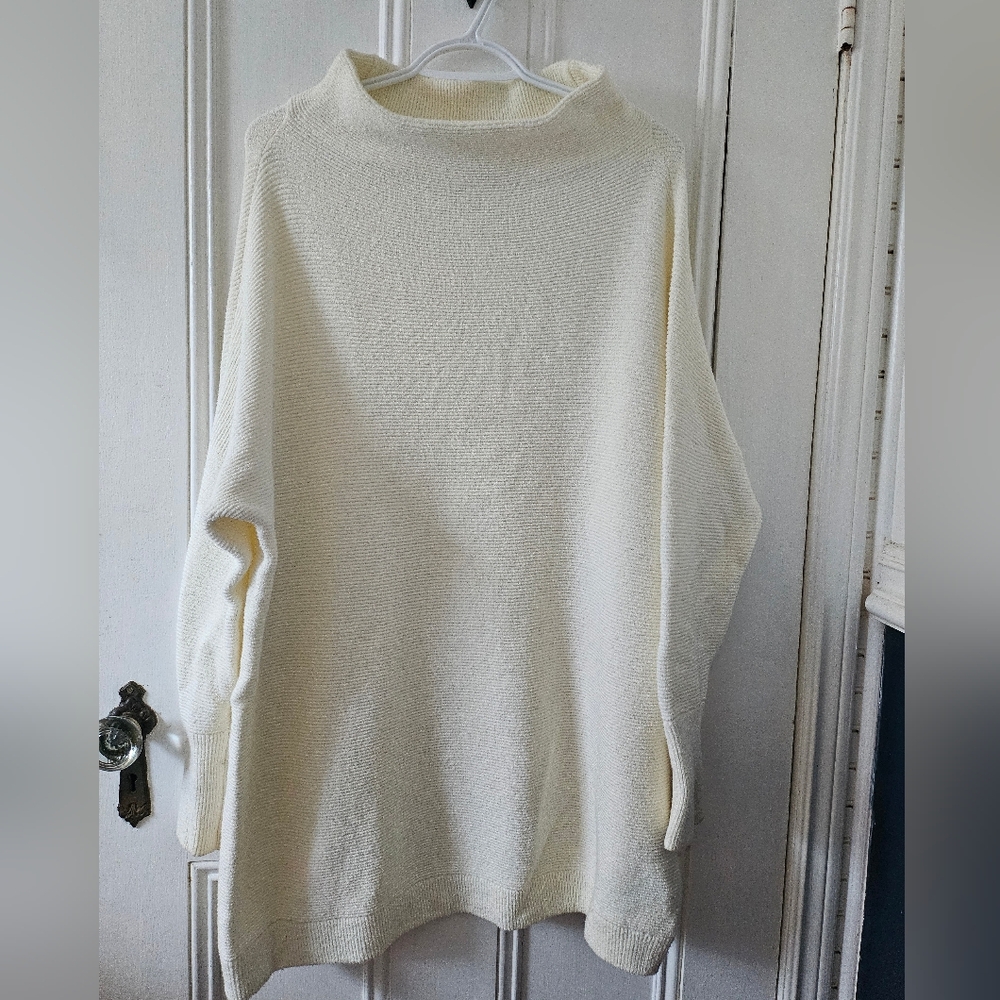 FREE PEOPLE: Cream Slouchy Ottoman Tunic